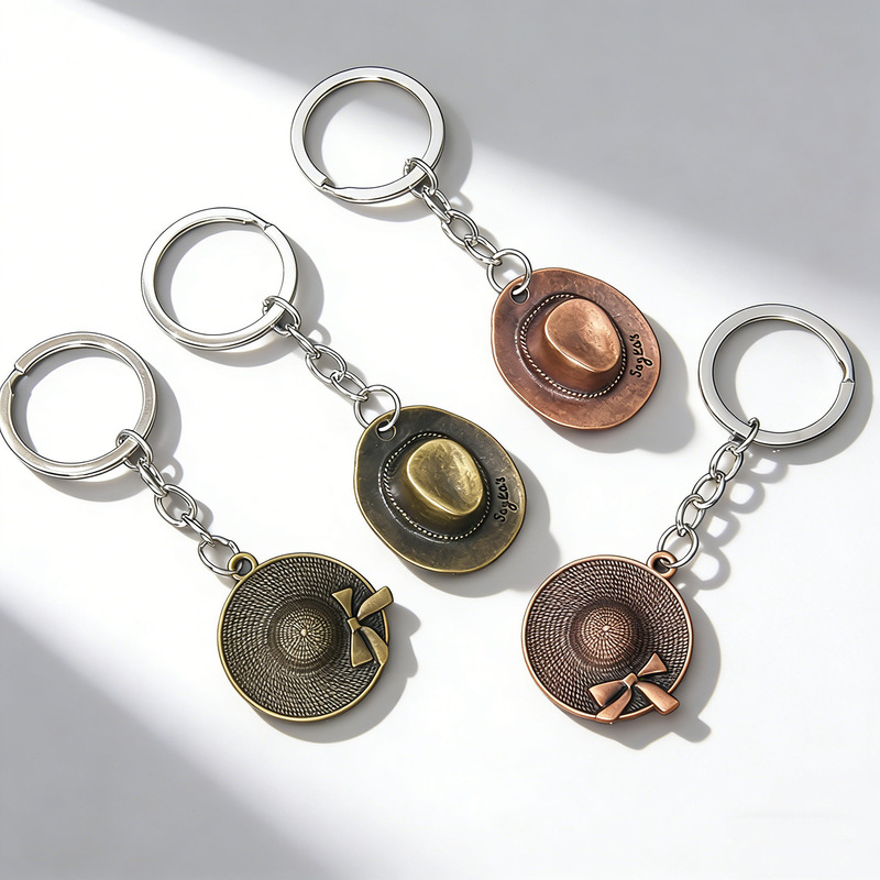Cross-border Creative New Western Cowboy Tribal Style Multicolor Cowboy Hat Bow Hat Pendant Key Chain