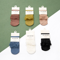 Spring and summer new socks Japanese thin lace princess socks plain short stockings women's velvet stockings wholesale