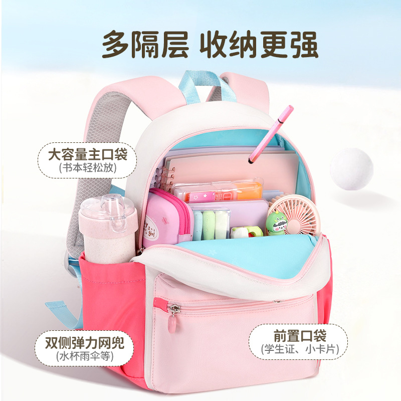 2025 nueva mochila de jardín de infantes transfronteriza 3-5 años clase de tutoría de dibujos animados clase de capacitación para niños y niñas bolsa pequeña a juego de colores