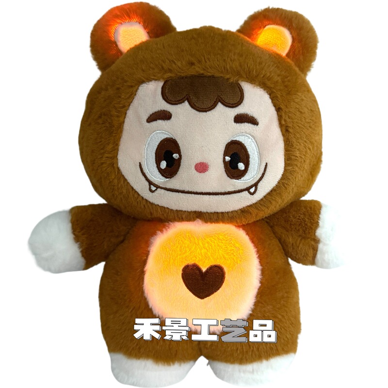 国境を越えた新製品は呼吸が光るかわいいいちご牛脂果ロバの赤ちゃんが寝ている音楽の早教人形|undefined