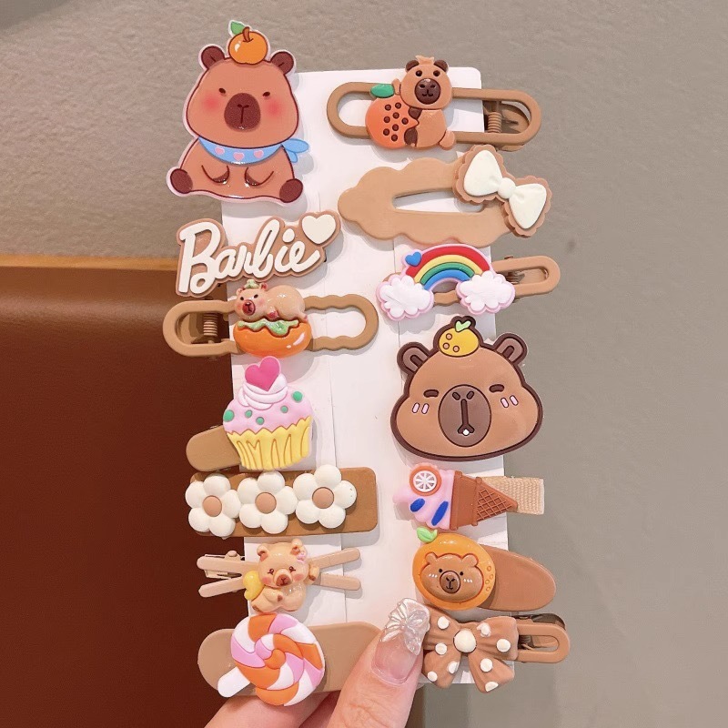 KULOMI Kids Hairpin Set Cute Sanli Pantalones Pequeñas Niñas Pequeñas Pequeñas