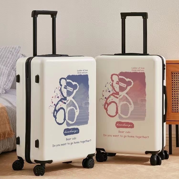 Small Lightweight Children's Trolley Case Cute Cartoon Student Luggage Personalized Graffiti Travel Password Leather Case Tide