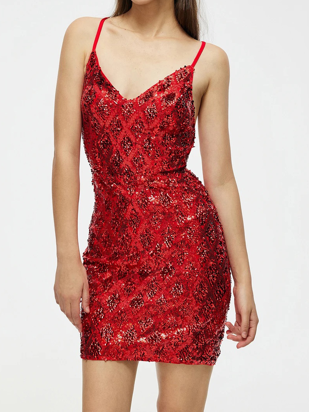 Europa y América del comercio Exterior de las nuevas mujeres sexy sling delgado vestido de lentejuelas sin mangas vestido de fiesta del club nocturno