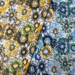 新しいホット販売無地サテンレトロ油絵ひまわりアート絵画プリントドレス子供服生地