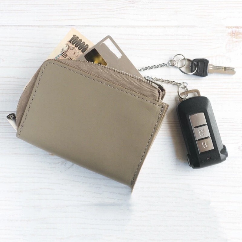 Japanese New Style Genuine Leather Men's and Women's L-Shaped Mini Wallet Multi-Functional Card Holder Smart Key Two-In-One Storage Wallet Japanese New Style Genuine Leather Men's and Women's L-Shaped Mini Wallet Multi-Functional Card Holder Smart Key Two-In-One Storage Wallet