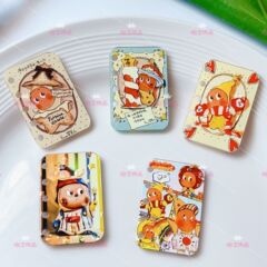 星星人书本浮雕亚克力片片串珠diy手机链小提溜包挂材料饰品配件
