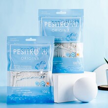 佰仕洁牙线棒   袋装100只原味家庭装一次性牙线签特细剔牙签批发