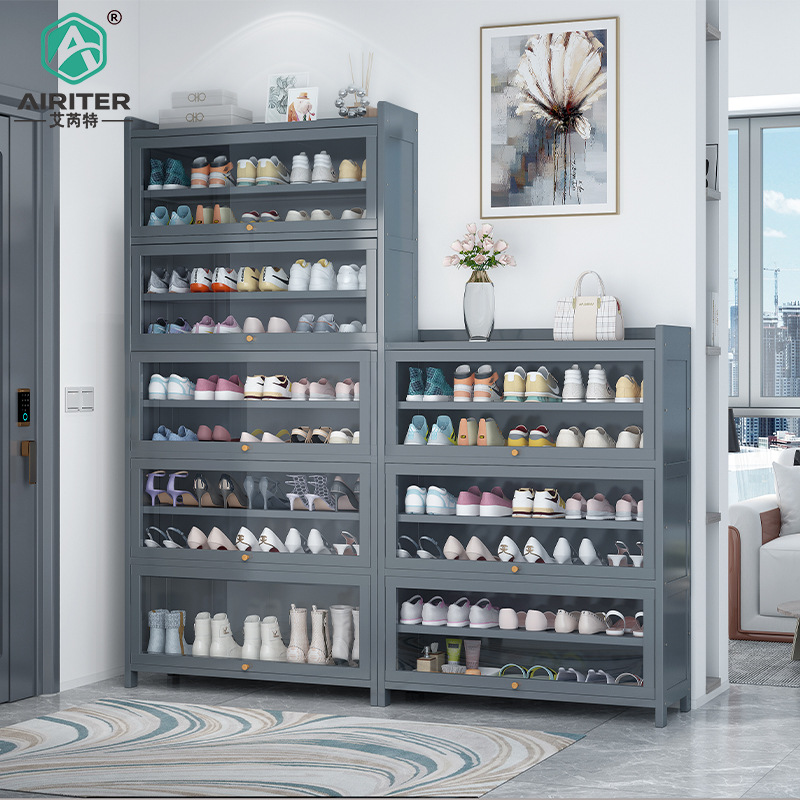 Simple Doorway Household Multi-Layer Shoe Cabinet Dust-Proof Storage Integrated Cabinet Tall Vertical Shoe Cabinet Shoe Rack Starting from One Piece