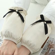 韩版学生防脏工作蝴蝶结袖套女套袖秋冬季新款短款洋气羽绒服手袖