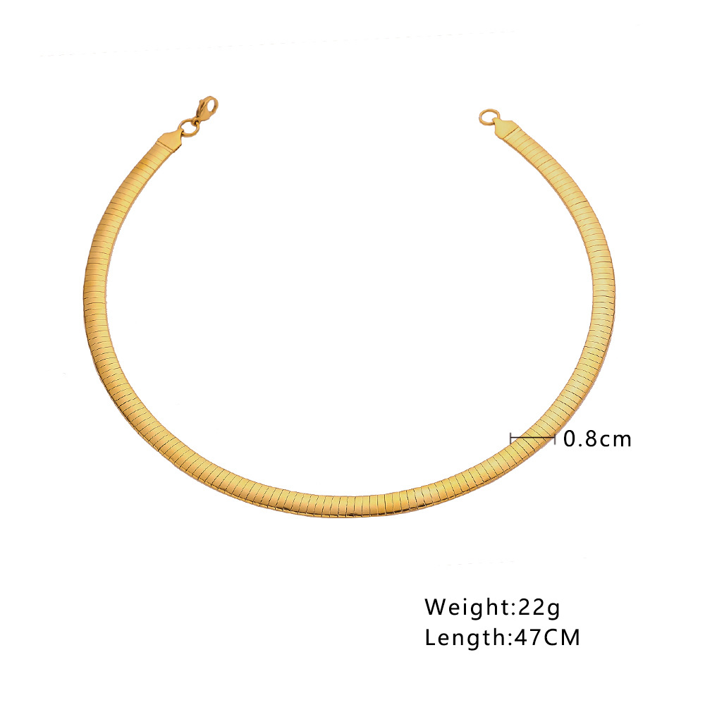 30g Weight Choker Classification Titanium Steel Chain Material 1 Piece Quantity Wholesale Jewelry Basic Modern Style Classic Style Geometric Titanium Steel Plating Choker