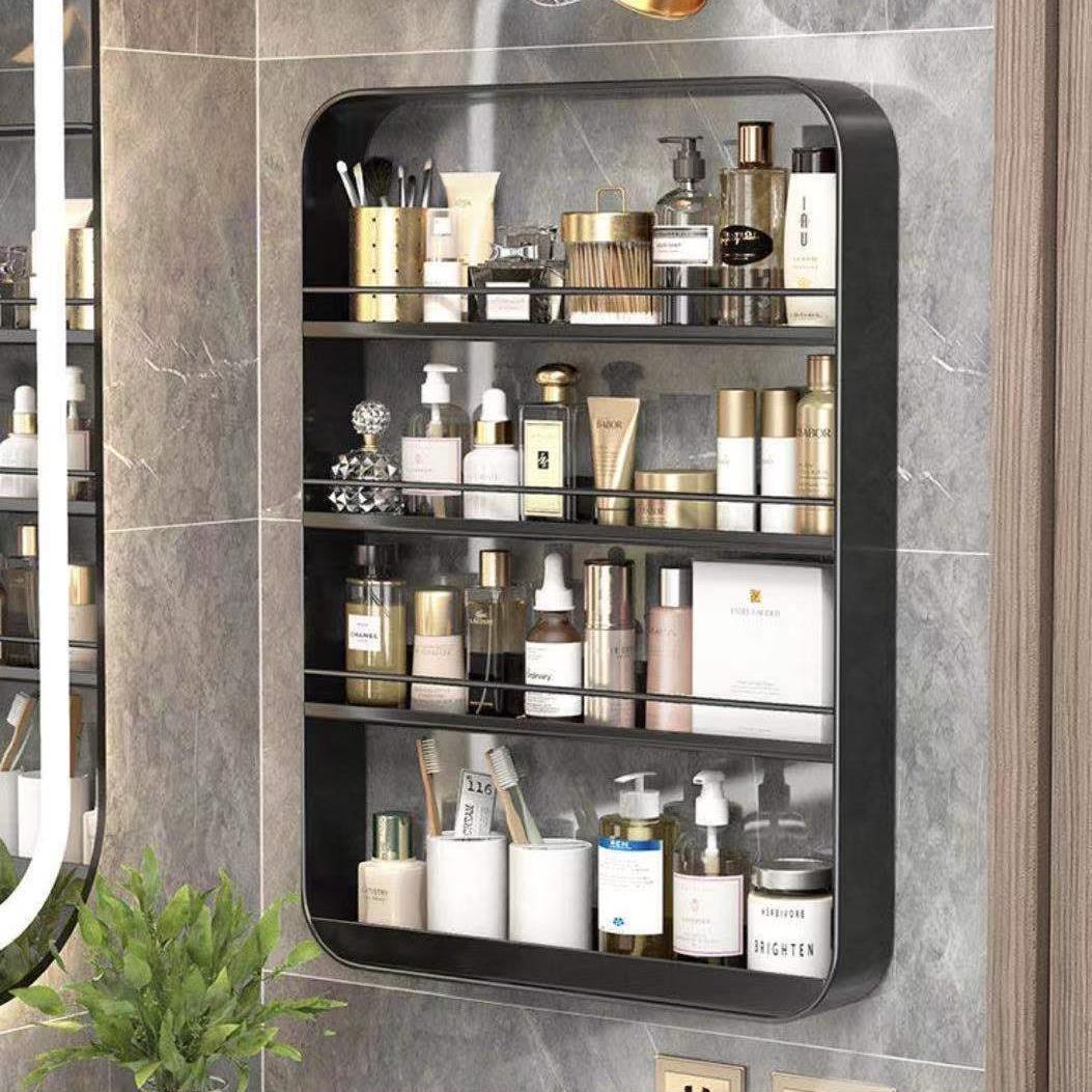 Estante de almacenamiento de pared sin perforación Estante de almacenamiento de condimentos de cocina Estante de almacenamiento de cosméticos Estante de almacenamiento de baño [fabricante]