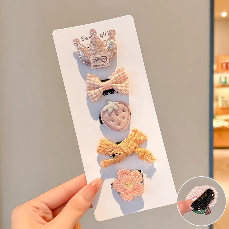 Clip para el cabello de bebé niñita no daña la tarjeta de cabello para niños adorable clip de cabello de mar de supercabel