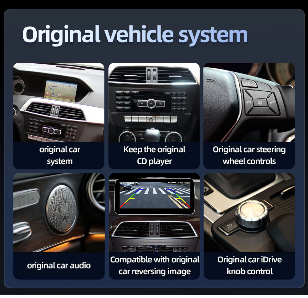 Suitable for Mercedes-Benz C-Class W204 S204 4.5 System In-Car Central Control Large-Screen Navigation Carplay Player