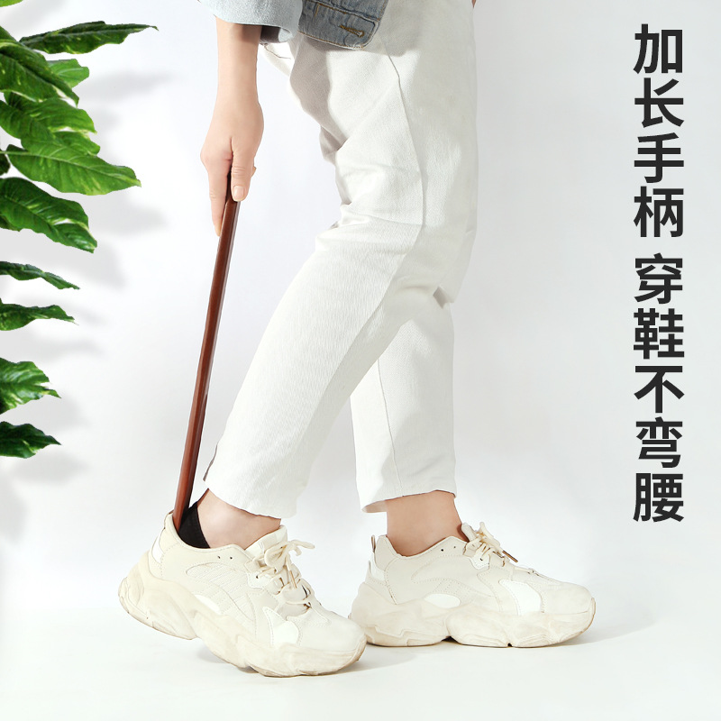 En stock al por mayor de madera maciza ropa cepillo de mango largo cepillo de madera zapatos cepillo traje Hotel habitación especial traje cepillo al por mayor