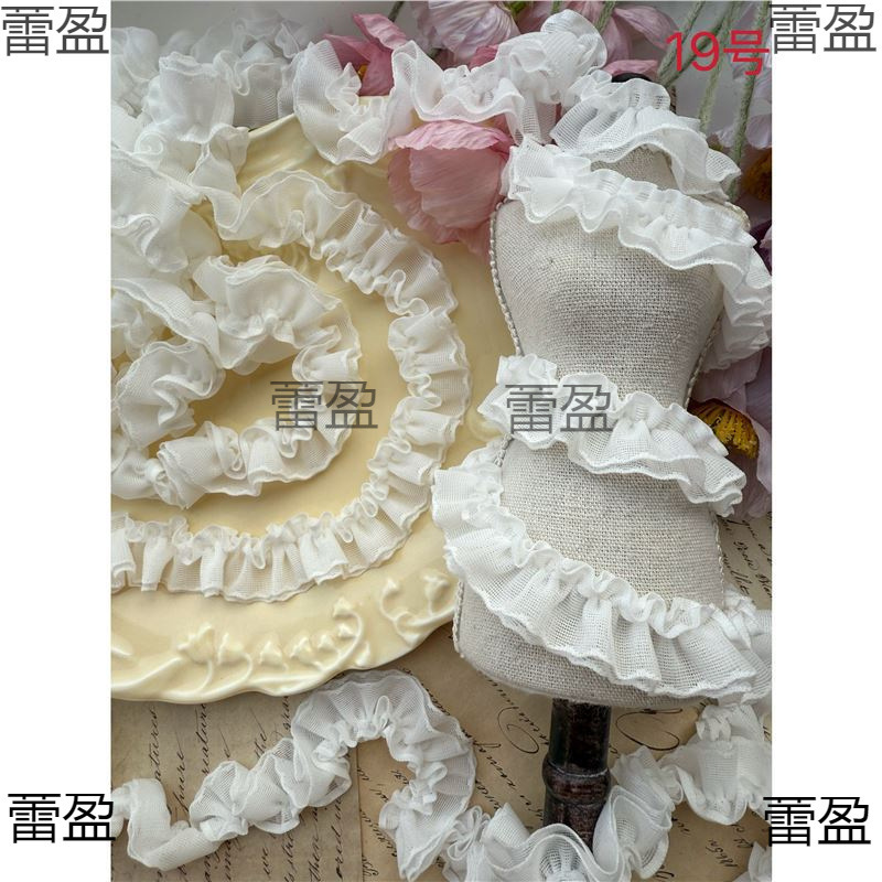 High-Quality Wavy Fairy Pleated Ruffle Doll Dress Hair Accessory Dress Handmade DIY Lace Trim Accessories