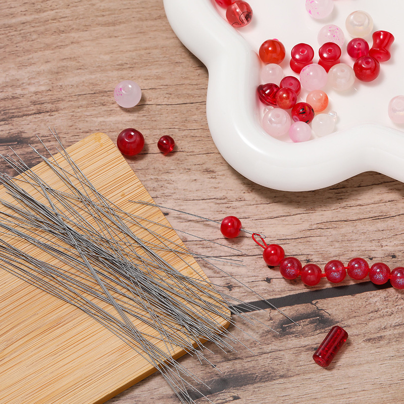 Handmade Steel Wire Beading Threading Tool DIY Beading Needle DIY Threading Tool Accessories for Threading Beads