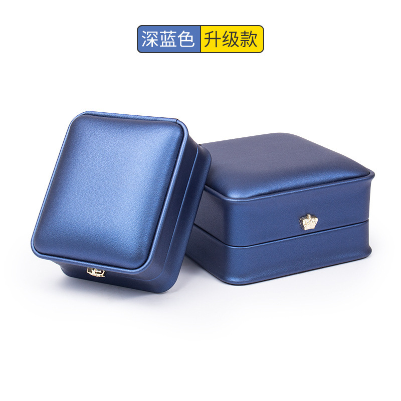 PU レザークラウンウエストリングボックスジュエリー包装ボックスパールボックススポット卸売ジュエリーブレスレットボックスネックレスギフトボックス|undefined