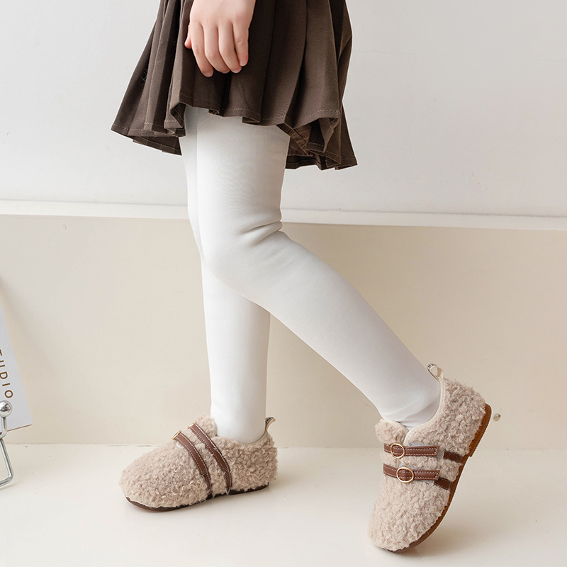 Luz de agua cálida ropa exterior para niños que toca fondo pantimedias de baile Luz de invierno para niños artefacto de pierna ligera forrada de vellón