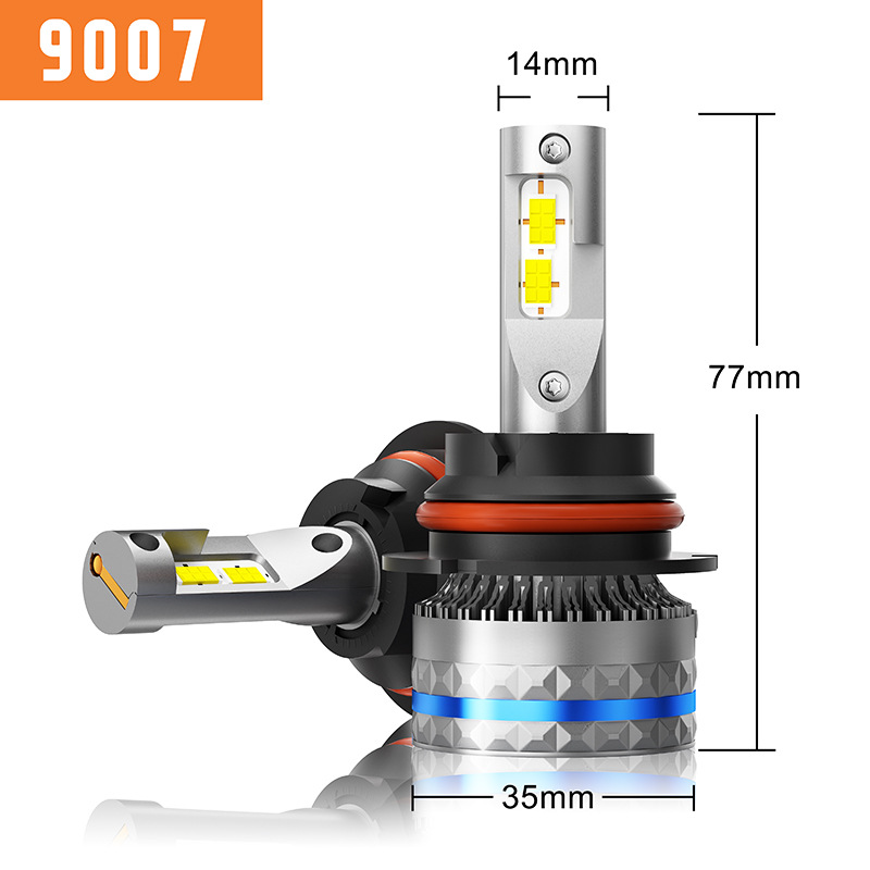 HAIZG nuevo coche LED faro C10 alta potencia 120W modificado lejos y cerca de la luz H7 H4 H11 coche faro