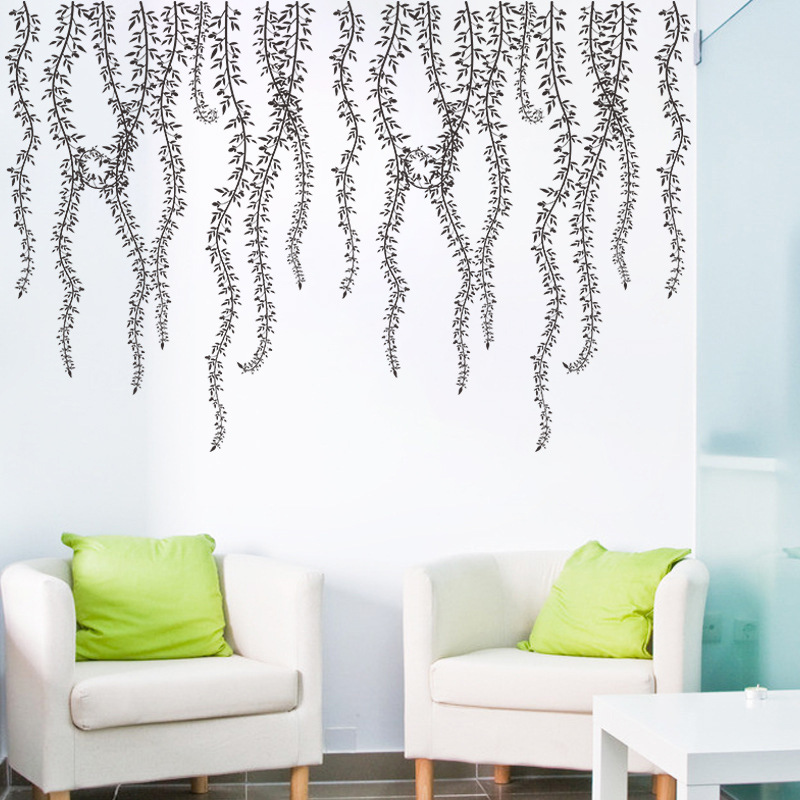 Wholesale Black Rattan Branches Bedroom Porch Wall Stickers Nihaojewelry display picture 4