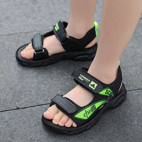 Durable Summer Children's Sandals for Boys, Fashionable, Non-slip, Wear-resistant, Suitable for Middle Children, Beach Shoes with Soft Soles, Cool Slippers, Breathable