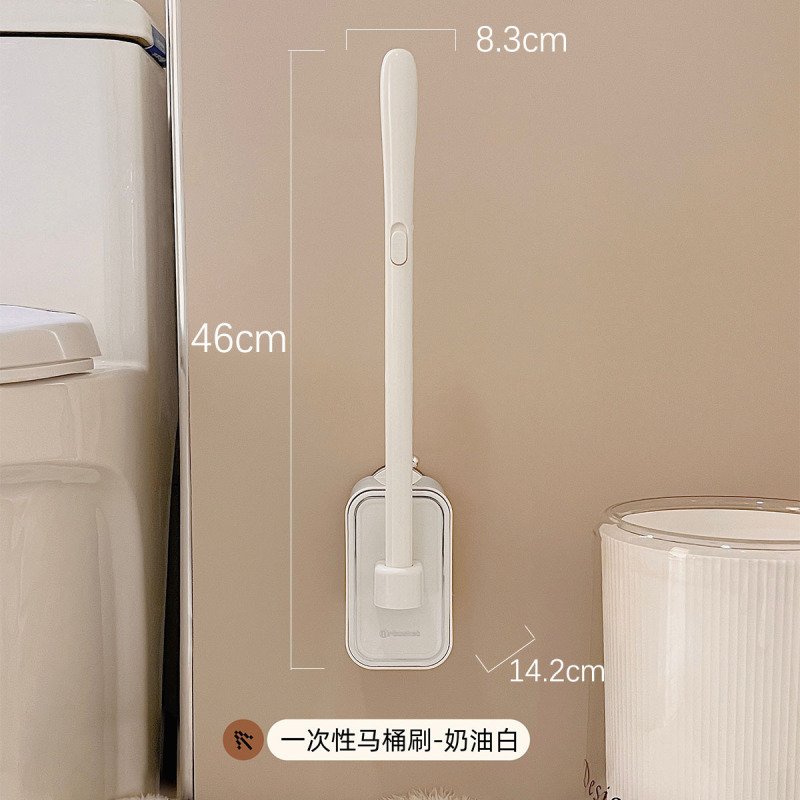 吸盤使い捨てトイレブラシ壁掛けトイレブラシ家庭用死角なし2025新しいバスルーム特別なアーティファクト|undefined