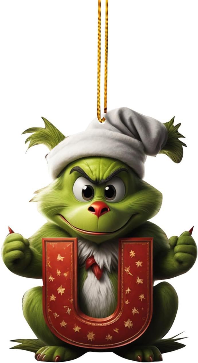 Amazon Grinch Letras Decoración Decoración de Navidad Decoración de árbol de Navidad Colgante image 26