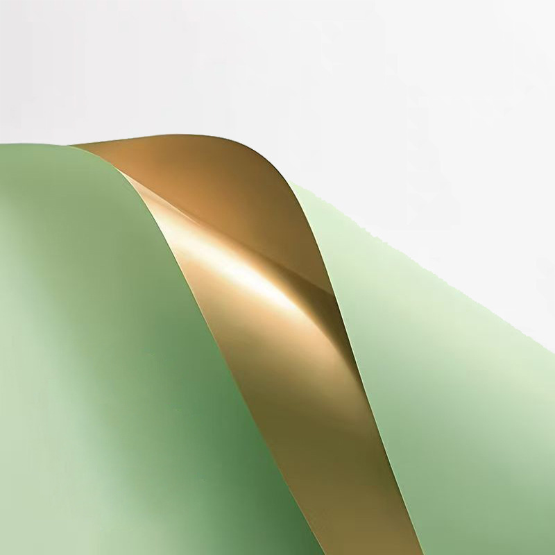 Papel de oro de doble cara de Corea impermeable flor material de papel de embalaje ramo floral coreano papel de oro de lujo de color oro