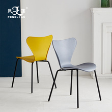 塑料餐椅小户型北欧靠背椅咖啡厅塑料蚂蚁椅家用时尚休闲餐椅