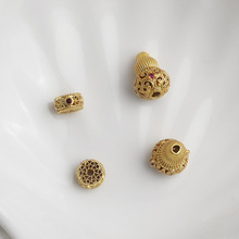 14K����ɫ�ʯ�U�պ��J���� ��녵�y��朴������ diy�Ʒ���