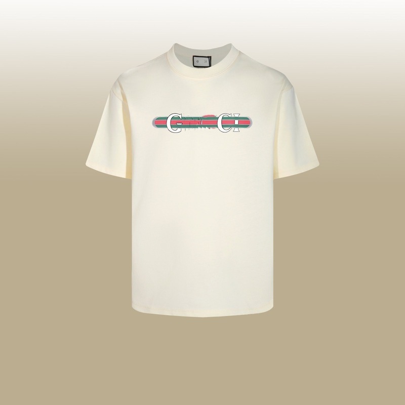 GU ジャンクション ハイバージョン 25SS 新文字 ダブルGプリント ウォッシュ加工 メンズ レディース 半袖Tシャツ 万能|undefined