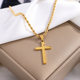 Stainless steel necklace Golden twist chain cross necklace titanium steel non-fading fashion all-match boys pendant