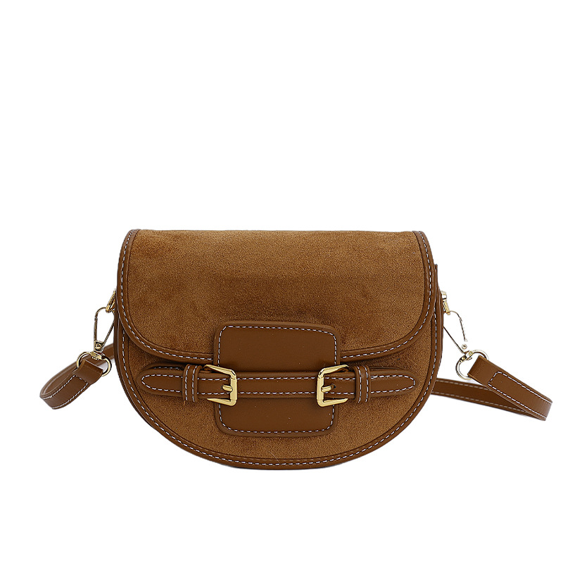 Bolsa de silla de mano exterior de color combinado para mujeres 2025 nueva moda universal nicho retro bolso de hombro