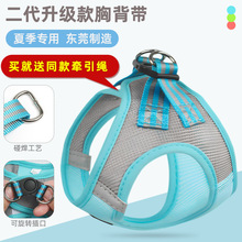 新款透气网布狗狗牵引绳夏季专用宠物胸背带小型犬专用狗绳子狗链