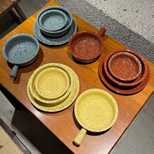 泼墨复古陶瓷碗盘餐具套装沙拉碗麦片碗早餐碗酸奶碗饭碗面碗汤碗