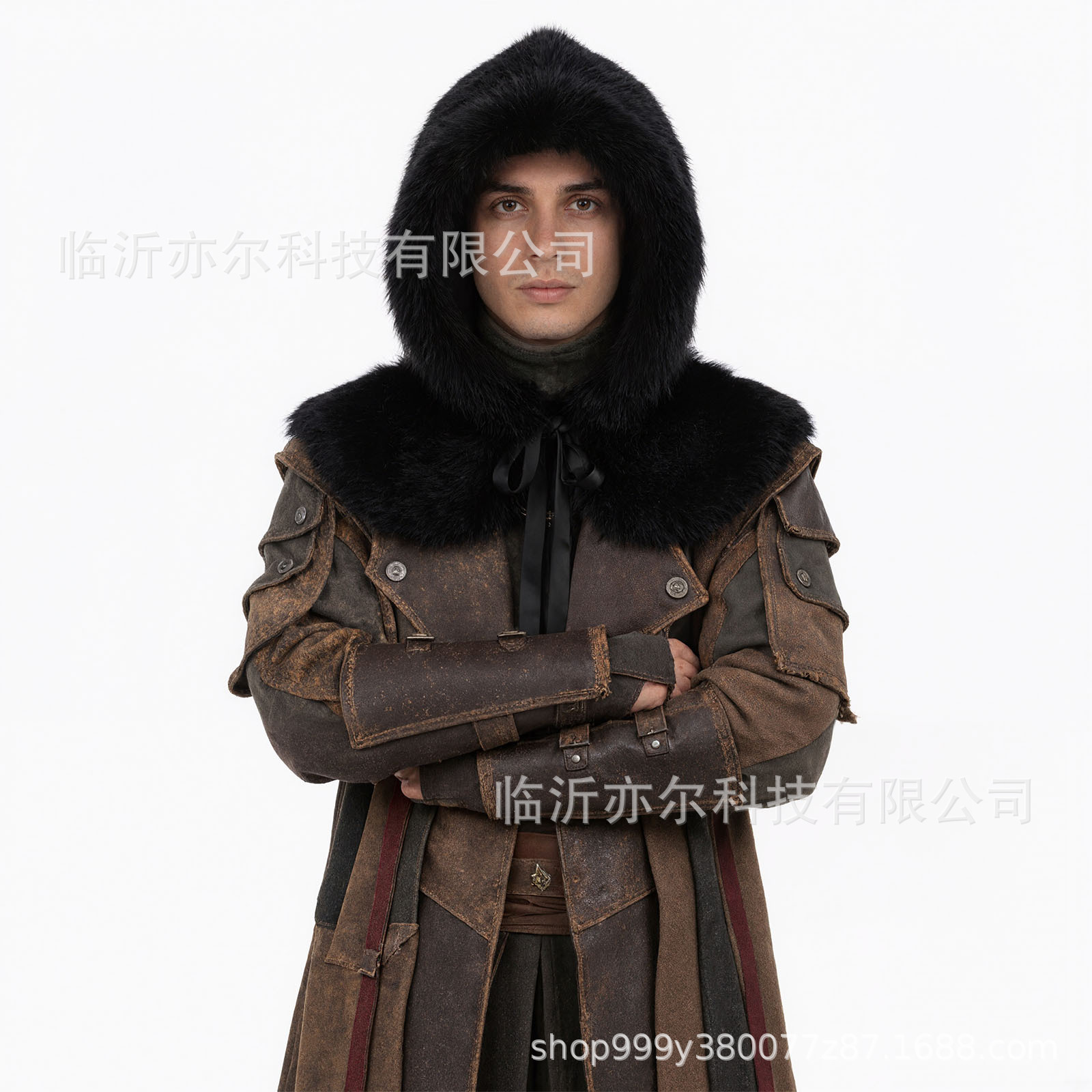 Cross-Border Viking Fur Shawl Scarf Hat Medieval Artificial Fur Renaissance Cos Role-Playing Costume