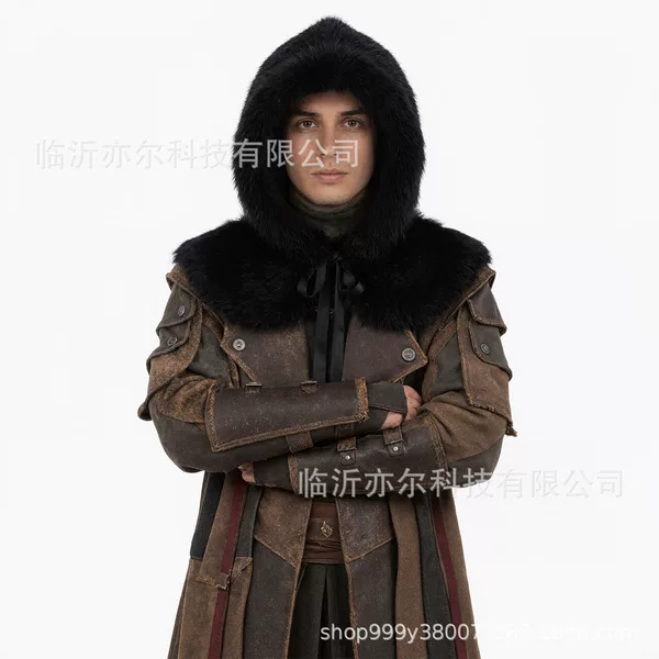 Cross-Border Viking Fur Shawl Scarf Hat Medieval Artificial Fur Renaissance Cos Role-Playing Costume