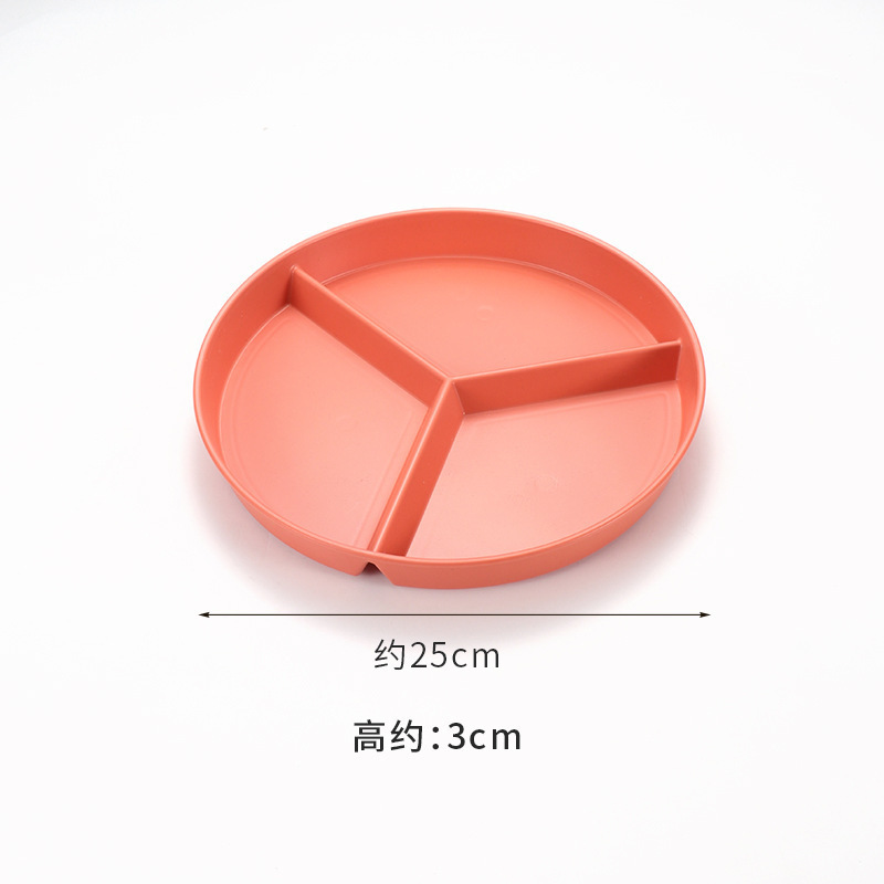 小麦わら分割ディナープレートイン家庭用定量 211 3 分割ディナープレートラウンド脂肪低減プレートプラスチックプレート|undefined