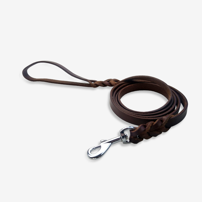 Productos para mascotas transfronterizos amazonas de pastoreo cuerdas de tracción de piel de vaca correa de tracción de perros tejida a mano correa de tracción extra larga