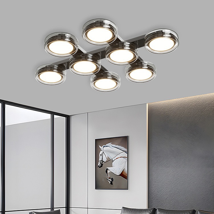 Lámparas de sala de estar modernas lámparas de diseño italianas simples lámparas de dormitorio principal sensación simple y lujoso restaurante Zhongshan