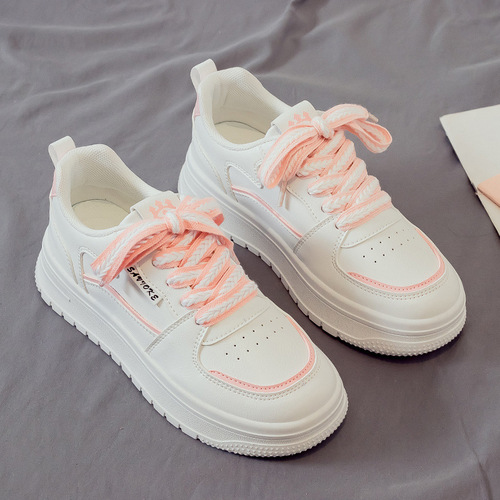 2024 Spring New White Shoes Women's Shoes Student Breathable Versatile Sports Casual Dad Shoes Soft Soled Spring and Autumn