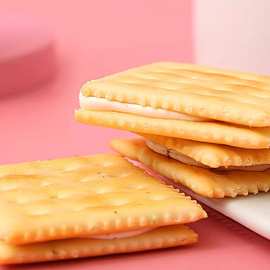 芭米牛轧饼干台湾风味夹心软奶海苔蔓越莓糖奶盐味苏打手工小零食
