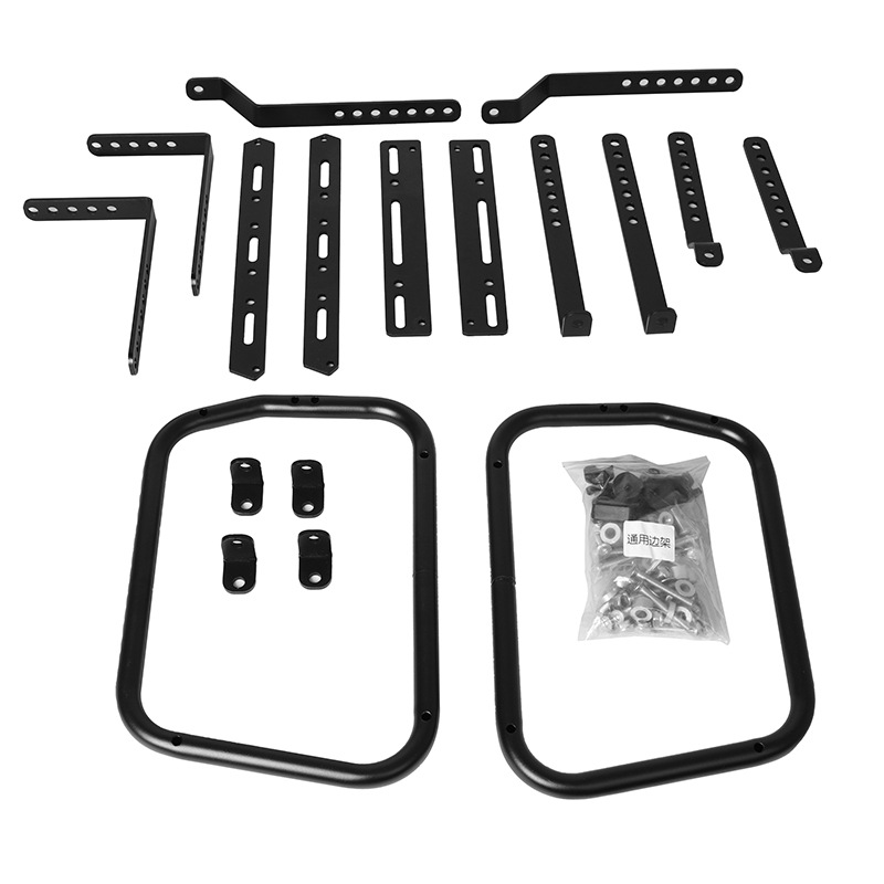 Motocicleta universal caja lateral soporte adecuado para Kawasaki Yamaha Suzuki Honda motocicleta aleación de aluminio caja lateral marco