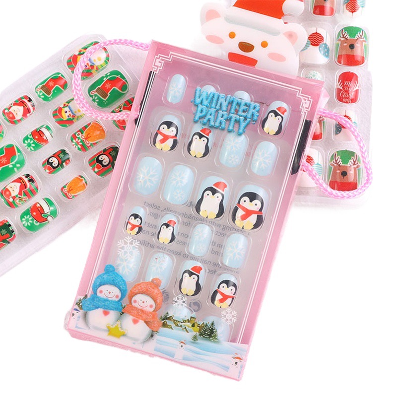 Pegatinas de uñas para niños bebé niños y niñas de dibujos animados princesa almohadillas de uñas gel de gelatina desgaste de Navidad uñas