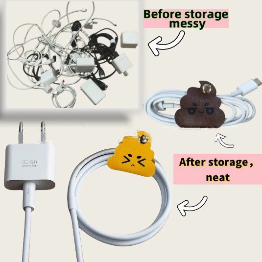 Контурная новая кожаная обойма-гарнитура USB кабель хранения и сортировки разделенный кабель розетка фиксированной розетки