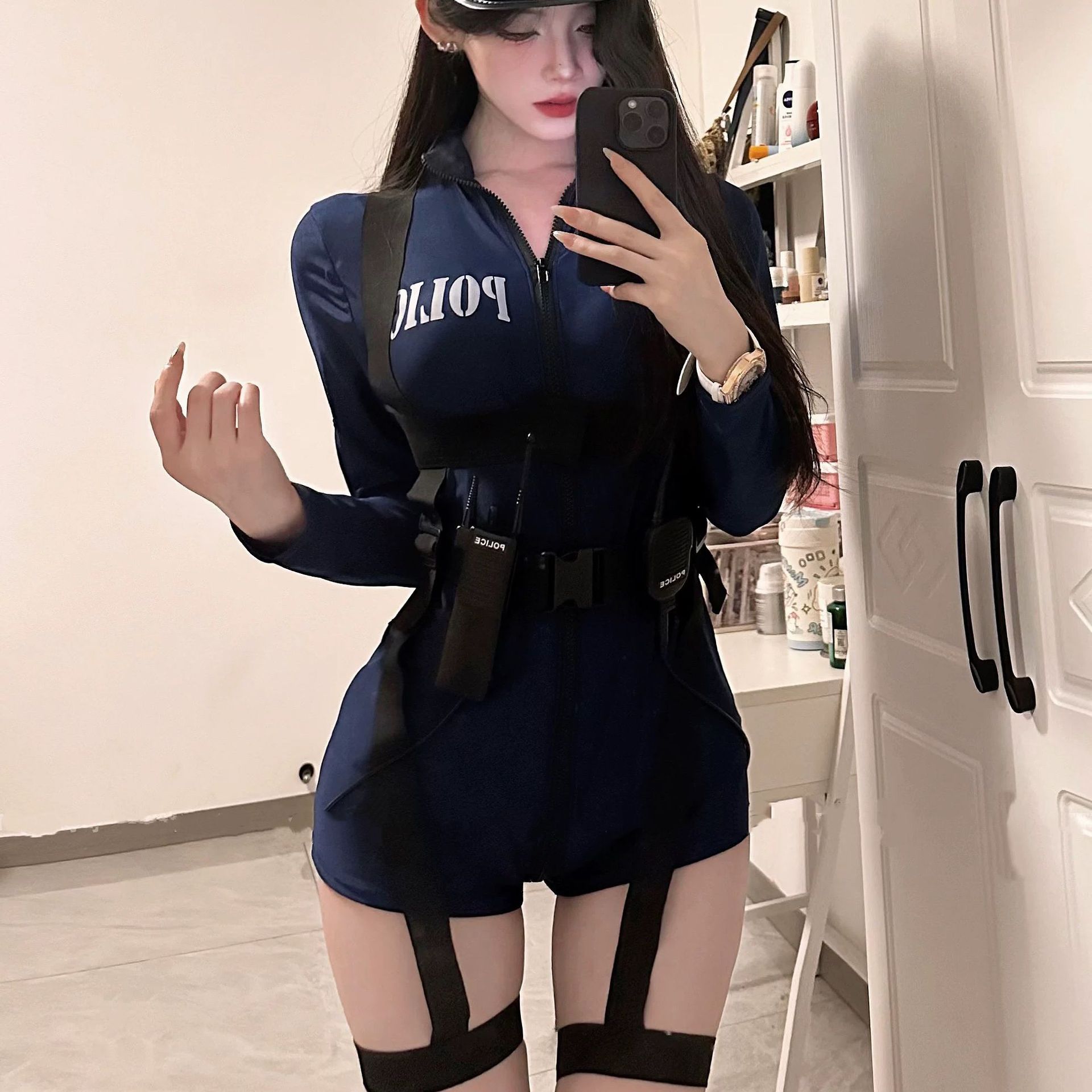 Gui Yun sexy underwear pure sexy royal sister policewoman cos clothing stewardess OL secretary crotch free uniform suit