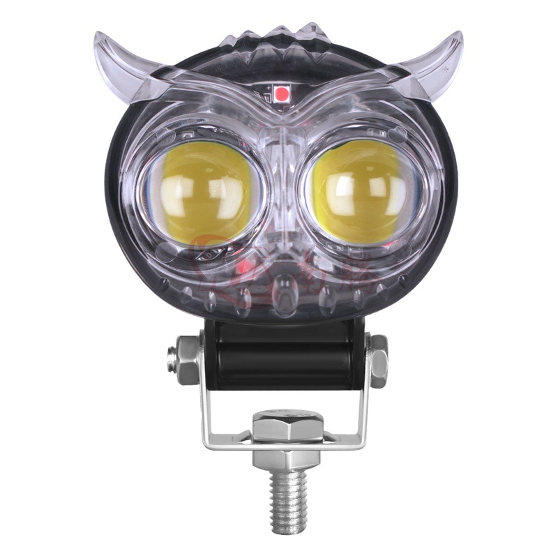 Faro integrado de doble lente multicolor con efecto ojo de gato y luz de águila, modificado para coche y vehículo eléctrico, con luz alta y baja externa, transfronterizo