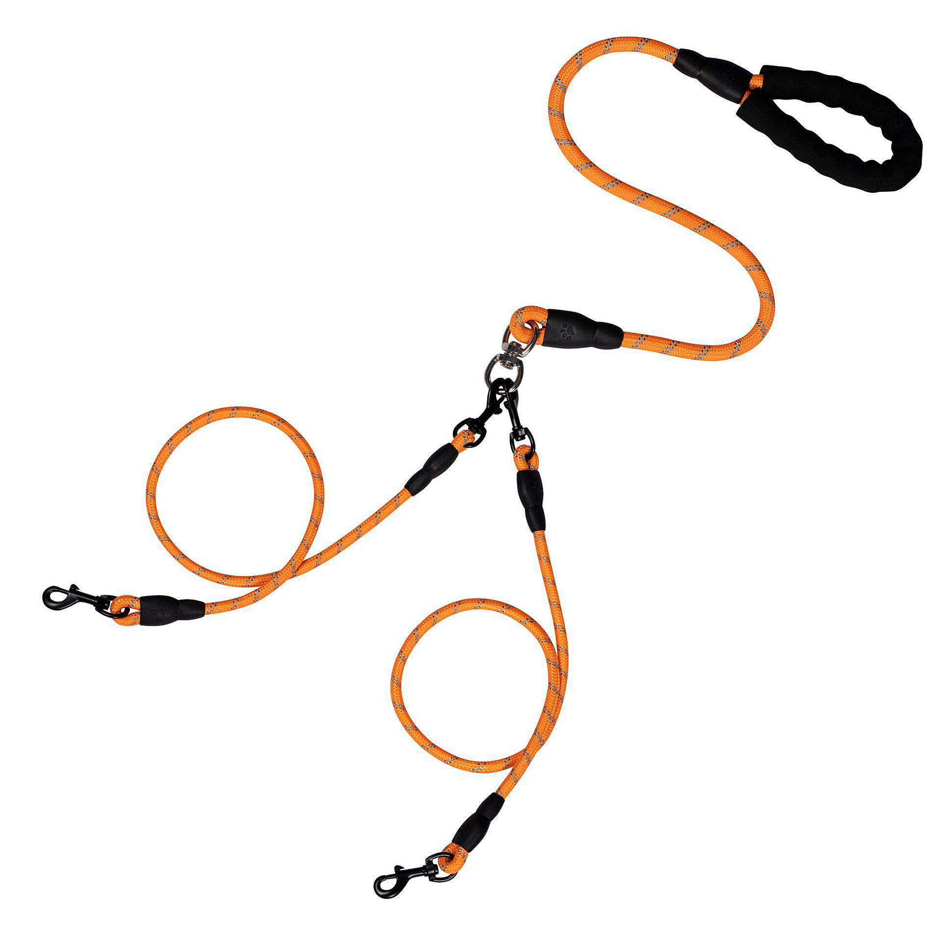 Orange double leash