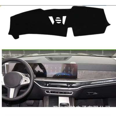 BMW X5 2023-2024 Black Gyl 1 cihaz paneli örtüyü, parıltı əleyhinə mat