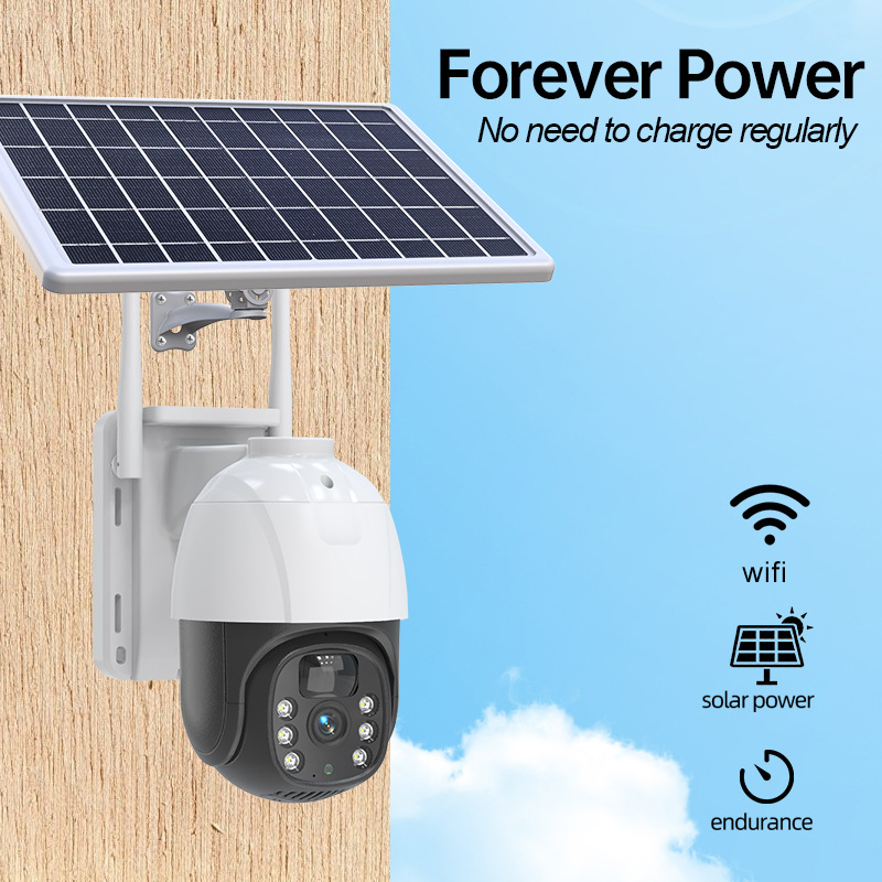 Lote de fábrica tee inalámbrico WIFI cámara de vigilancia 4G remoto a todo color de la visión nocturna HD Cámara solar